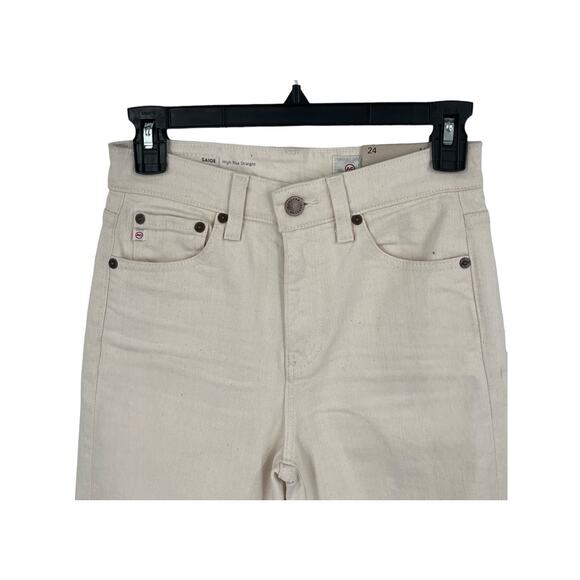AG Adriano Goldschmied Jeans Saige AG-ED™ high rise straight leg denim size 24 - Picture 4 of 8
